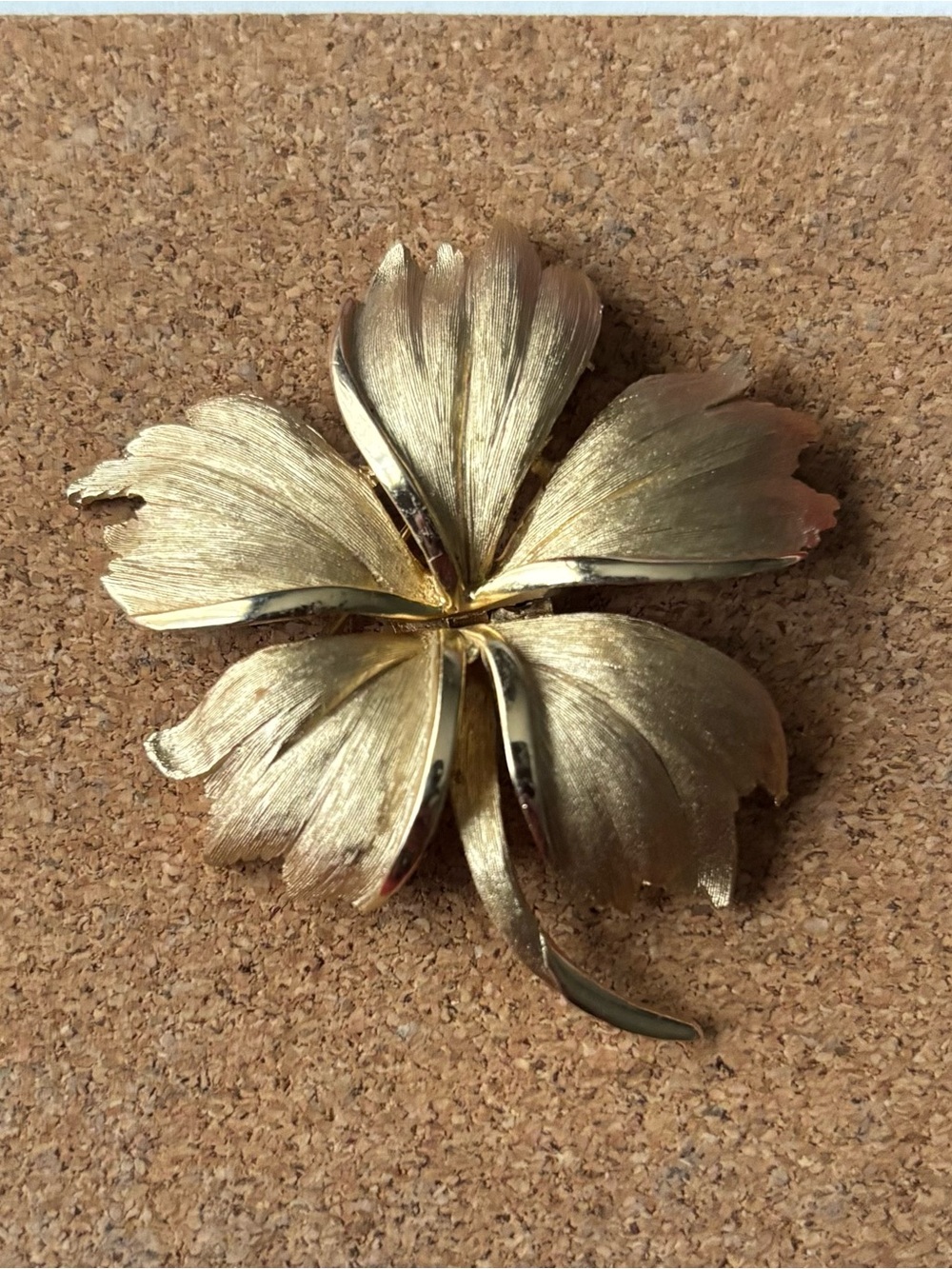 Trifari Gold Four-Leaf Brooch